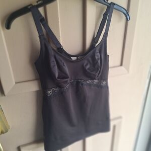 Ruby Ribbon Black Lace Camisole S